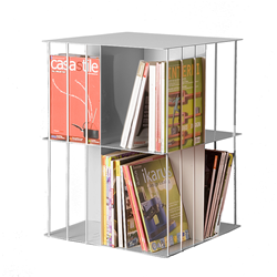 KRIPTONITE free-standing bookcase KROSSING ROTATING 50x50xH66 cm ALUMINIUM
