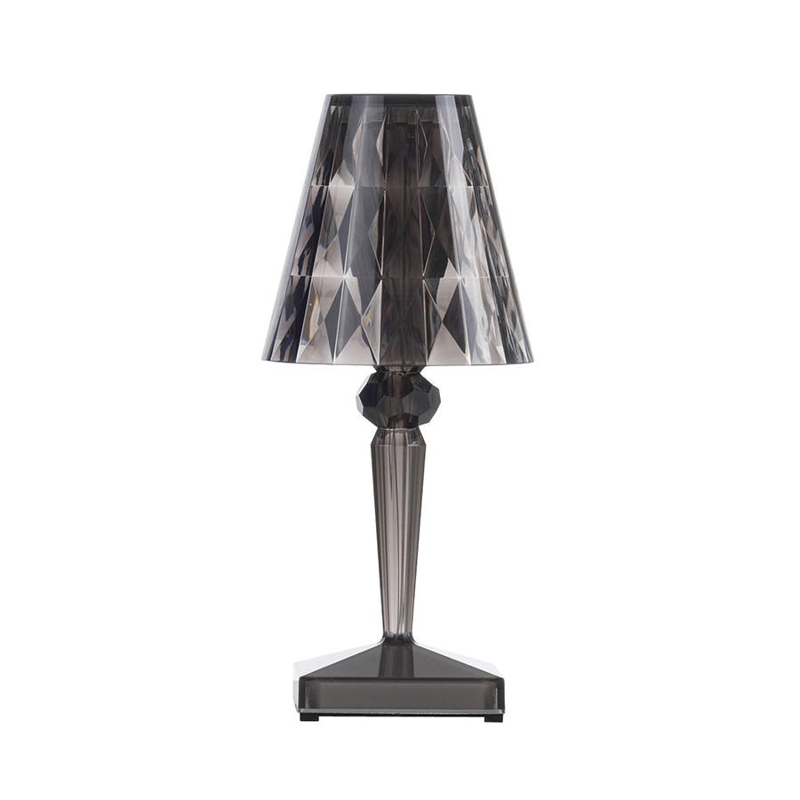 KARTELL table lamp BATTERY (SmokeGrey Transparent PMMA
