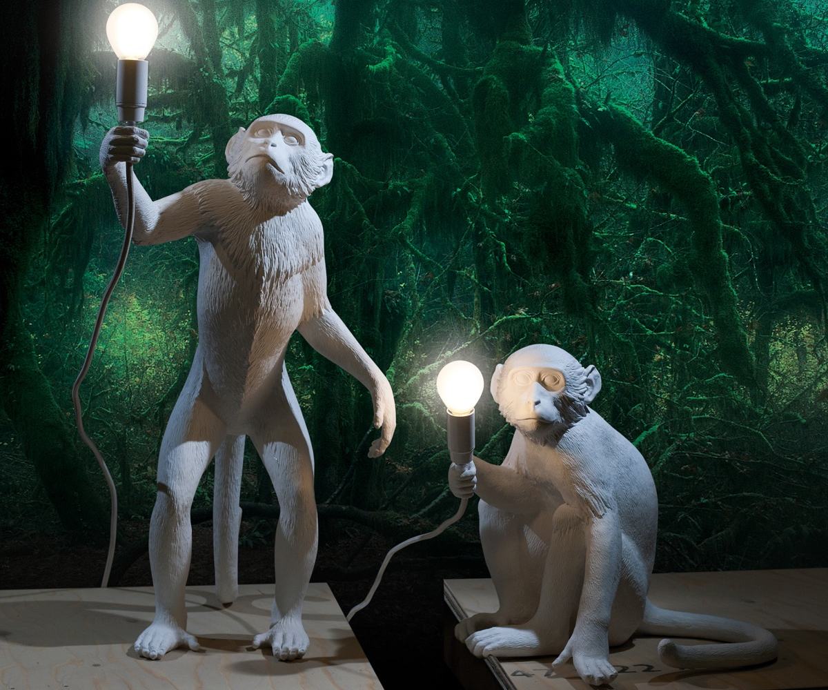 SELETTI lampada da terra MONKEY LAMP a LED