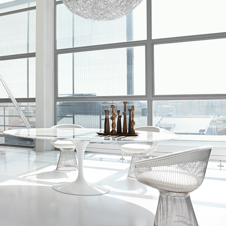 KNOLL tavolo ovale alto TULIP collezione Eero Saarinen 244x137 cm 