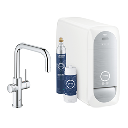 GROHE single-lever mixer "U" style with BLUE HOME system for 3 types of water