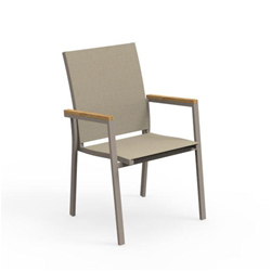 TALENTI set de 6 chaises avec accoudoirs d'extérieur TIMBER Collection PiùTrentanove