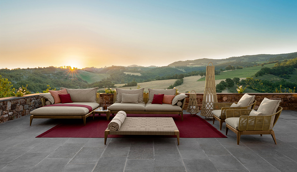 TALENTI poltrona da esterni CRUISE TEAK Collezione Icon