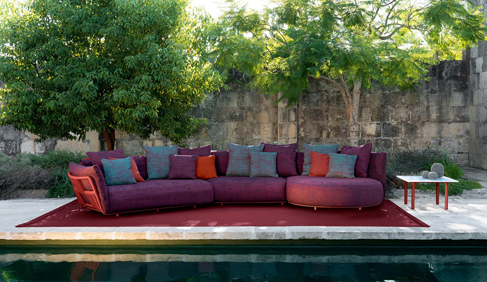 TALENTI divano modulare da esterni SCACCO Collezione Icon