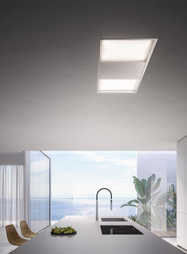 FALMEC hotte au plafond SKEMA 120 BLANC avec kit filtrant