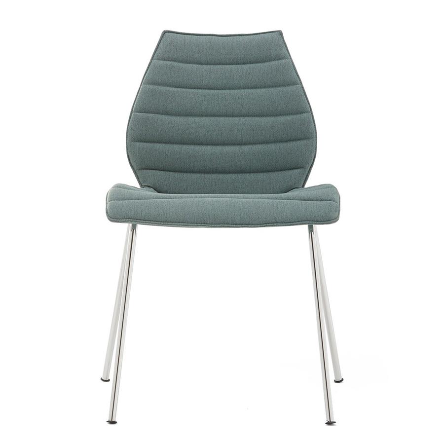 KARTELL set of 2 chairs MAUI SOFT NOMA Green Noma fabric Chromed steel frame MyAreaDesign