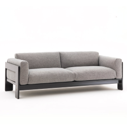 KNOLL 3 seater sofa BASTIANO 220 cm with ebonized ash structure