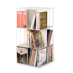 KRIPTONITE free-standing bookcase KROSSING ROTANTE 50x50xH99 cm WHITE