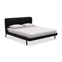MOLTENI & C double bed FULHAM with eucalyptus footsies for a mattress size 180 x 200 cm