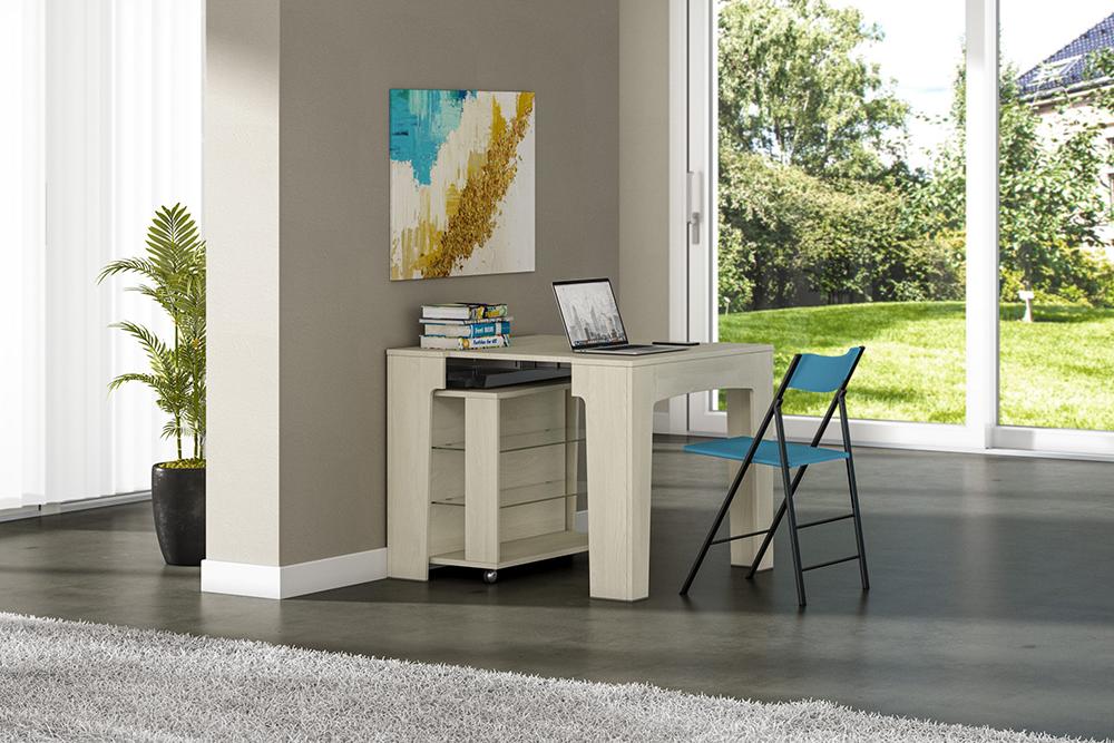 Table clearance console retractable