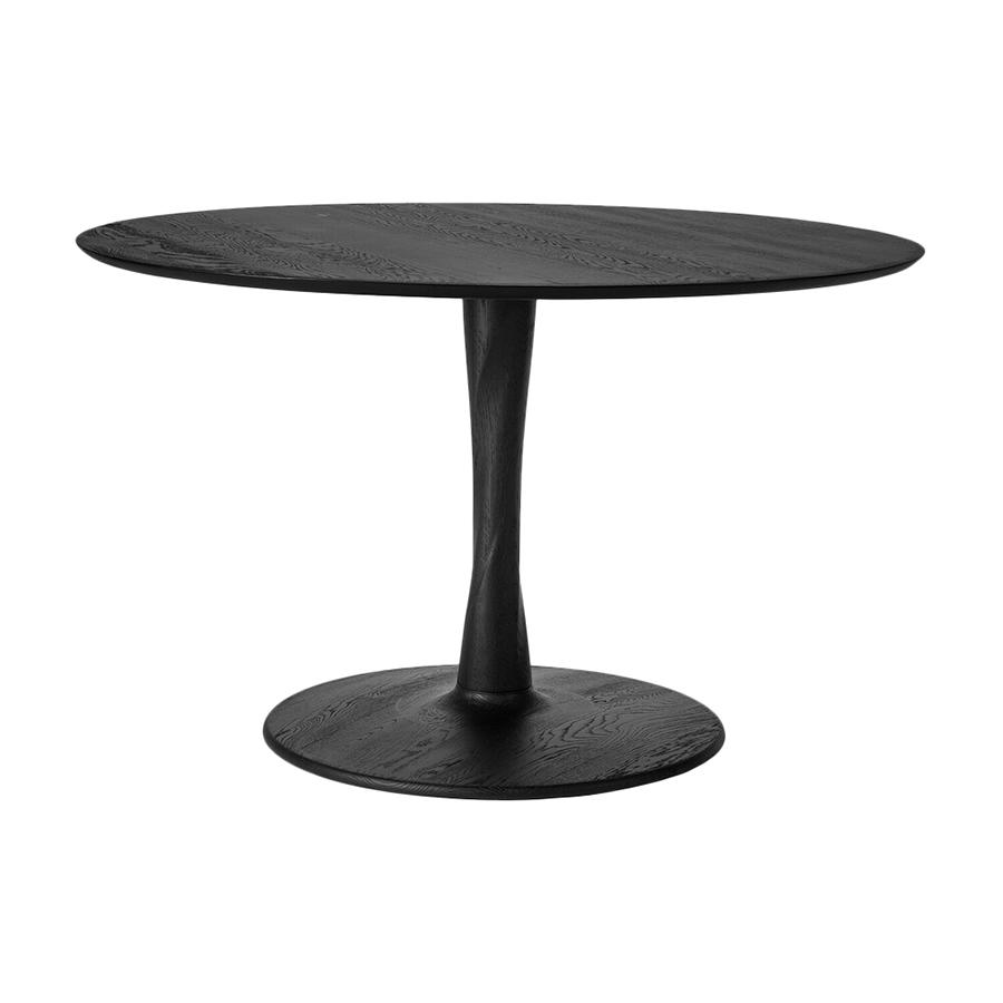 ETHNICRAFT table ronde TORSION (Ø 127 cm, noir chêne) MyAreaDesign.it