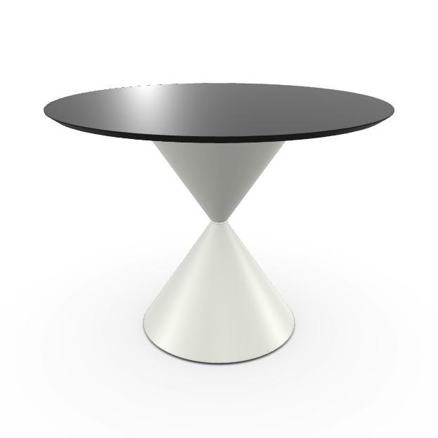 MIDJ tavolo rotondo CLESSIDRA Ø 100 cm (Cat. HF1 - Top Fenix e base in  metallo) 
