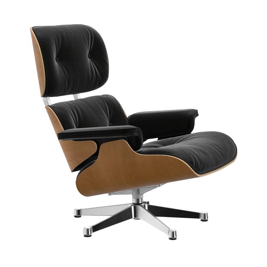 VITRA poltrona pelle nera EAMES LOUNGE CHAIR nuove dimensioni