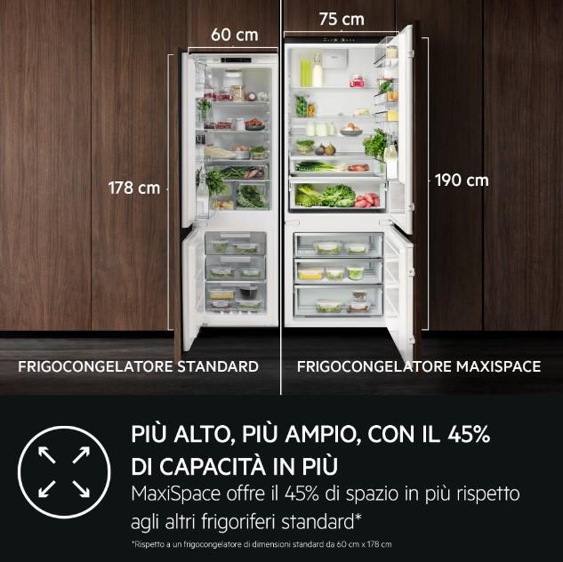 AEG frigorifero combinati da incasso NSC7P751DS Maxispace Total No Frost Serie 7000 Classe D