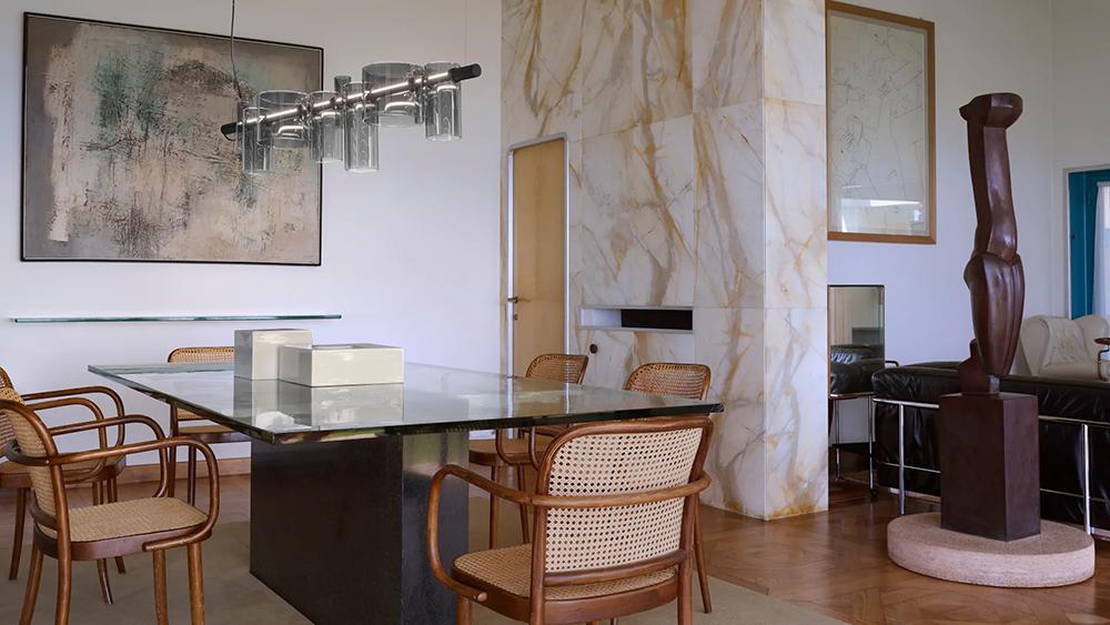 OLUCE lampada a sospensione DANCING GLASS