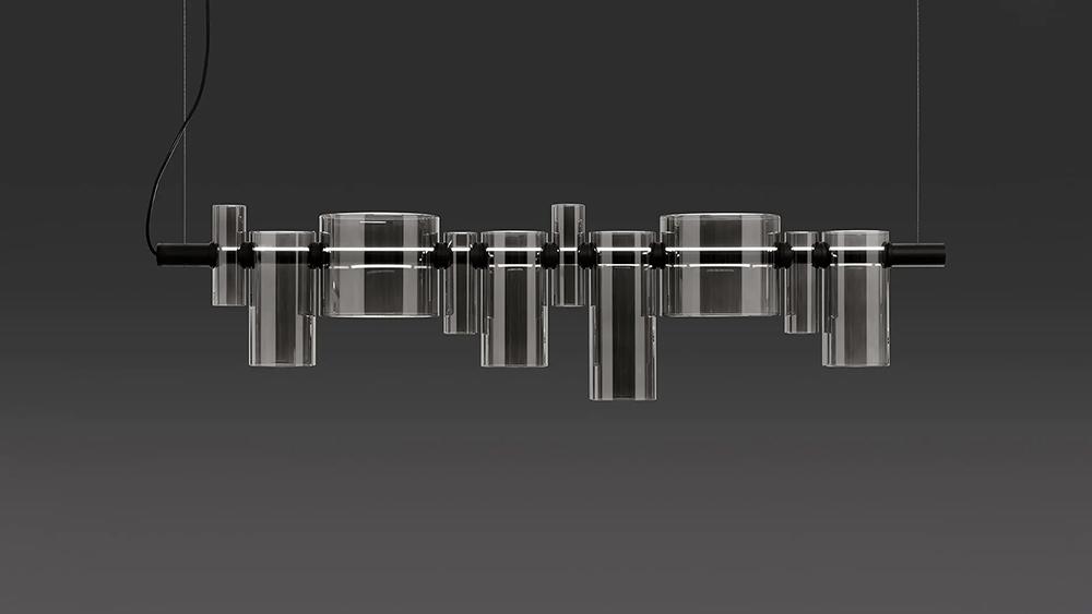 OLUCE lampada a sospensione DANCING GLASS