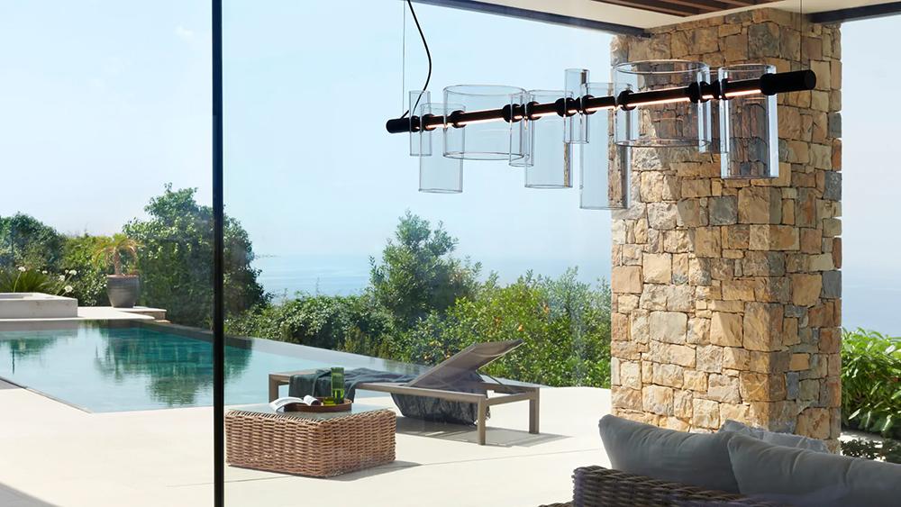 OLUCE lampada a sospensione DANCING GLASS