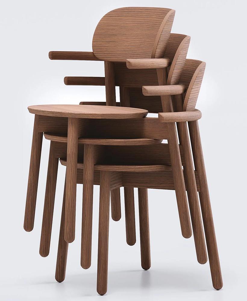 ALMA DESIGN set de 4 chaises avec accoudoirs MINNIE