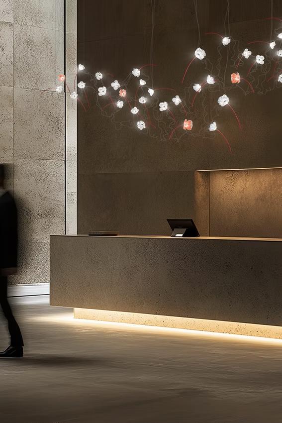 SLAMP suspension lamp POPPY 14 FREE STANDING