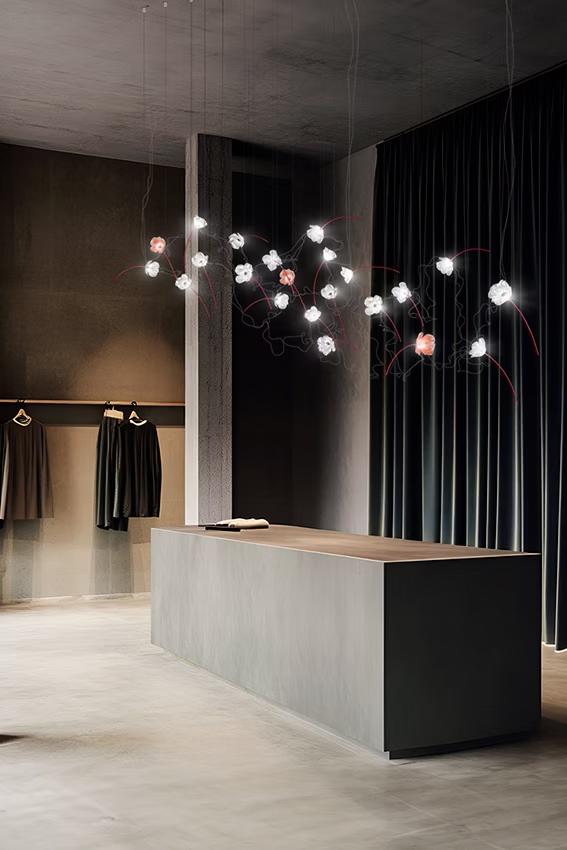 SLAMP suspension lamp POPPY 7 FREE STANDING