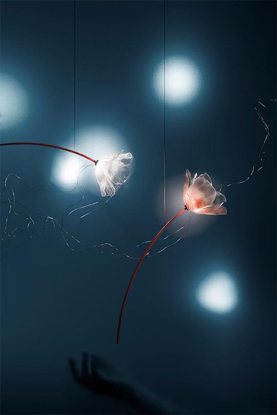 SLAMP suspension lamp POPPY 7 FREE STANDING