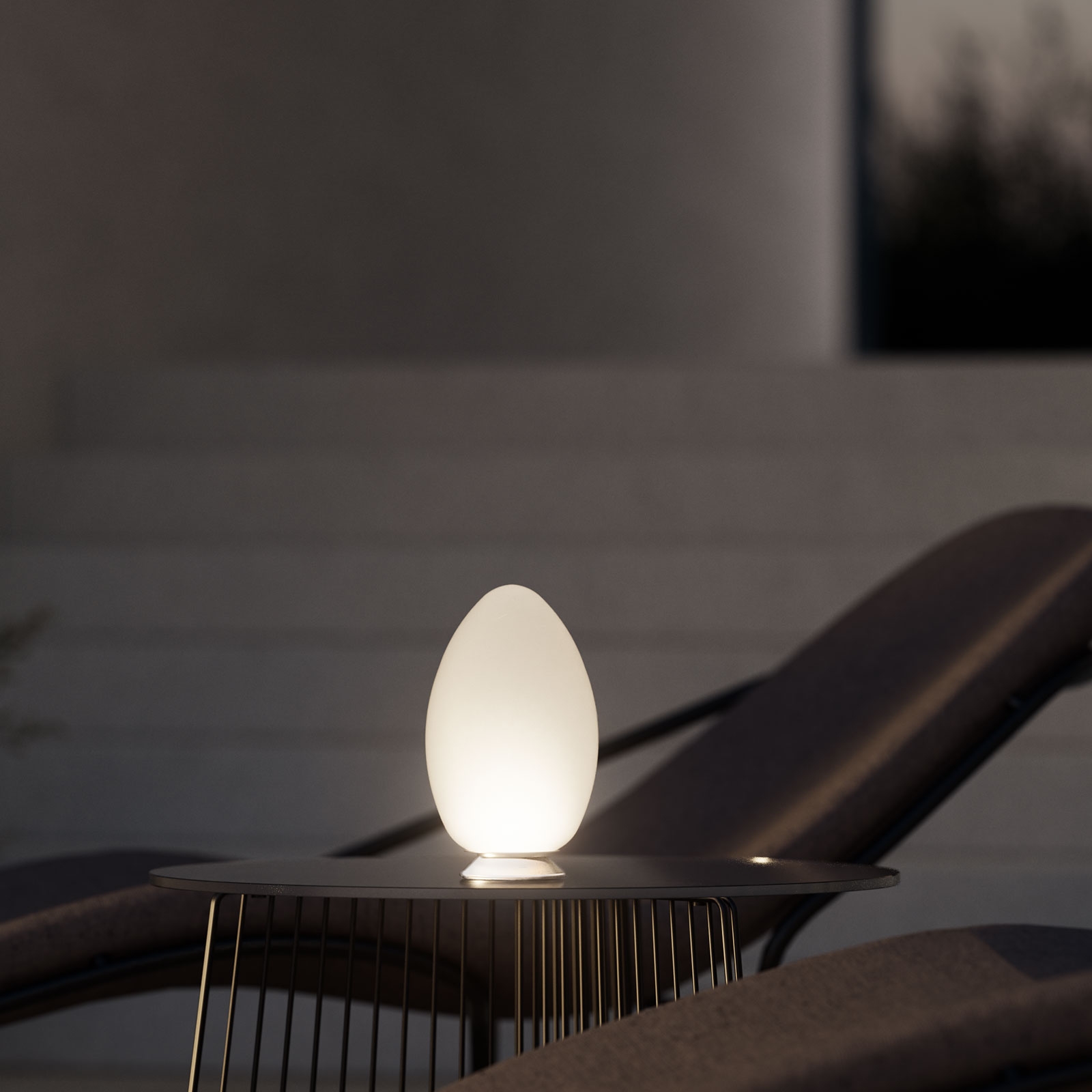 FONTANA ARTE lampe de table rechargeable UOVO