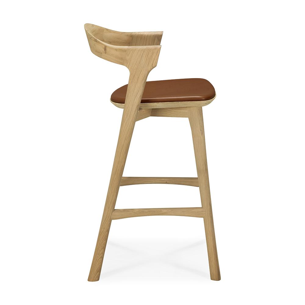 ETHNICRAFT stool with cushion BOK