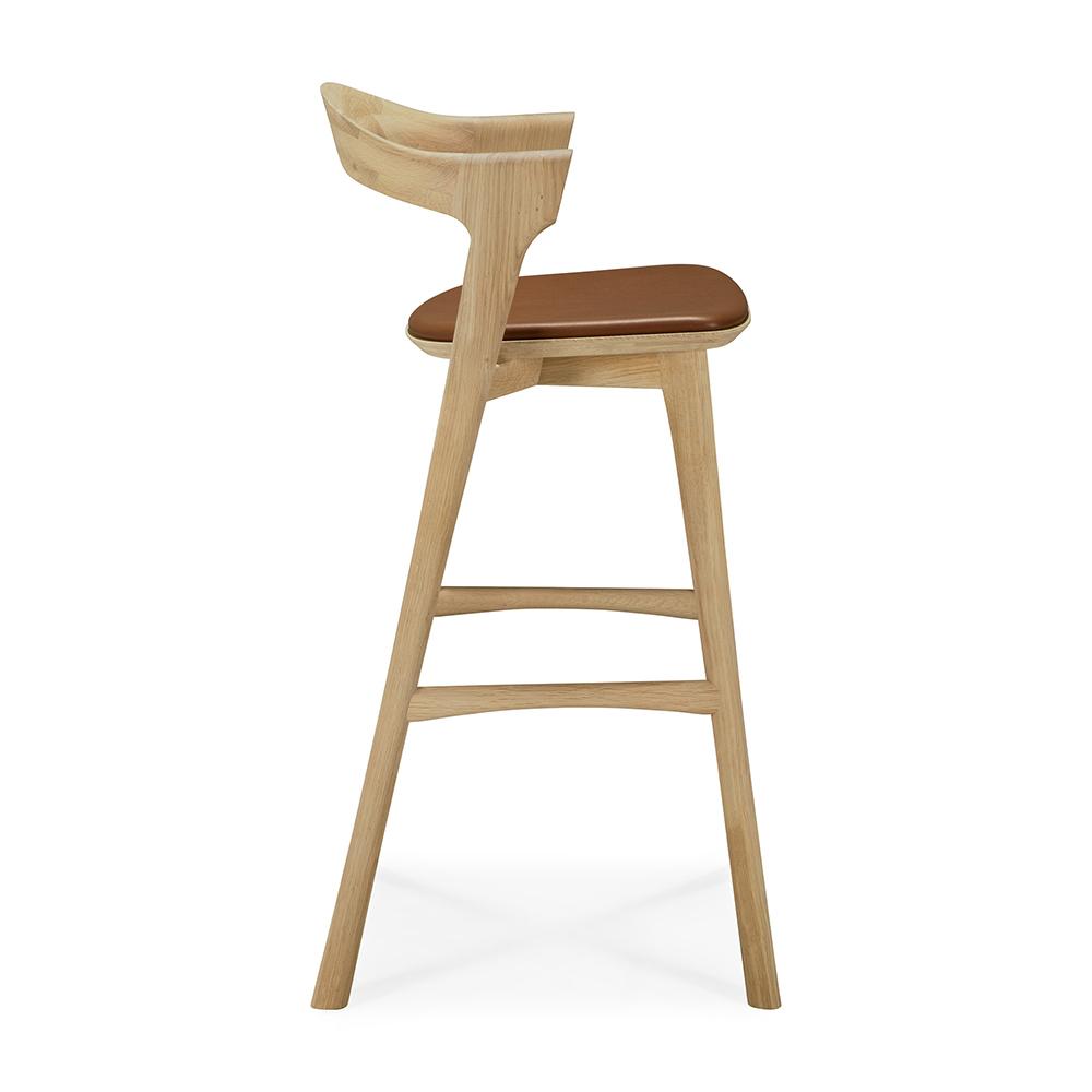ETHNICRAFT stool with cushion BOK