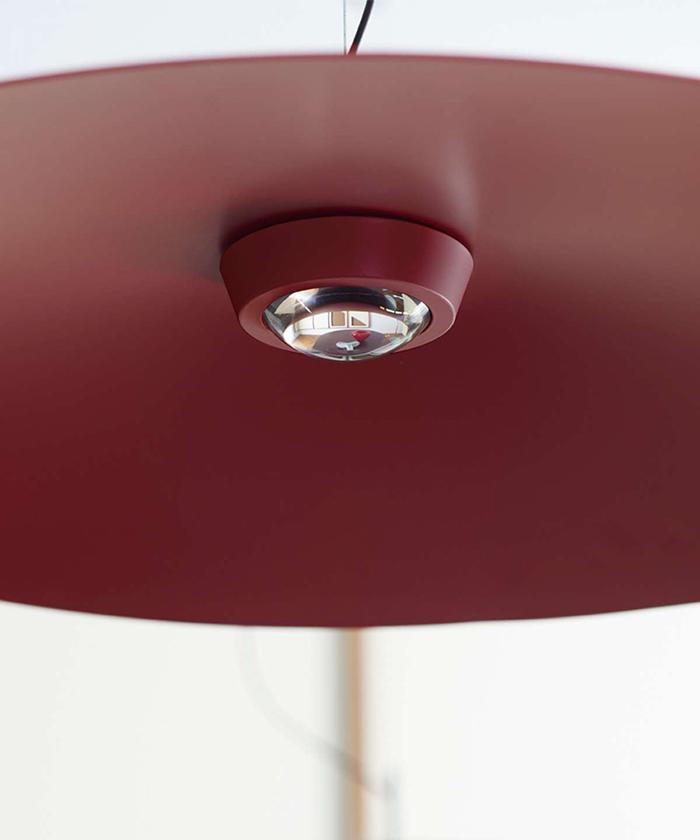 LUCEPLAN lampe à suspension KOINÈ rouge 3000K Ø 55 cm dimmer à coupure de phase