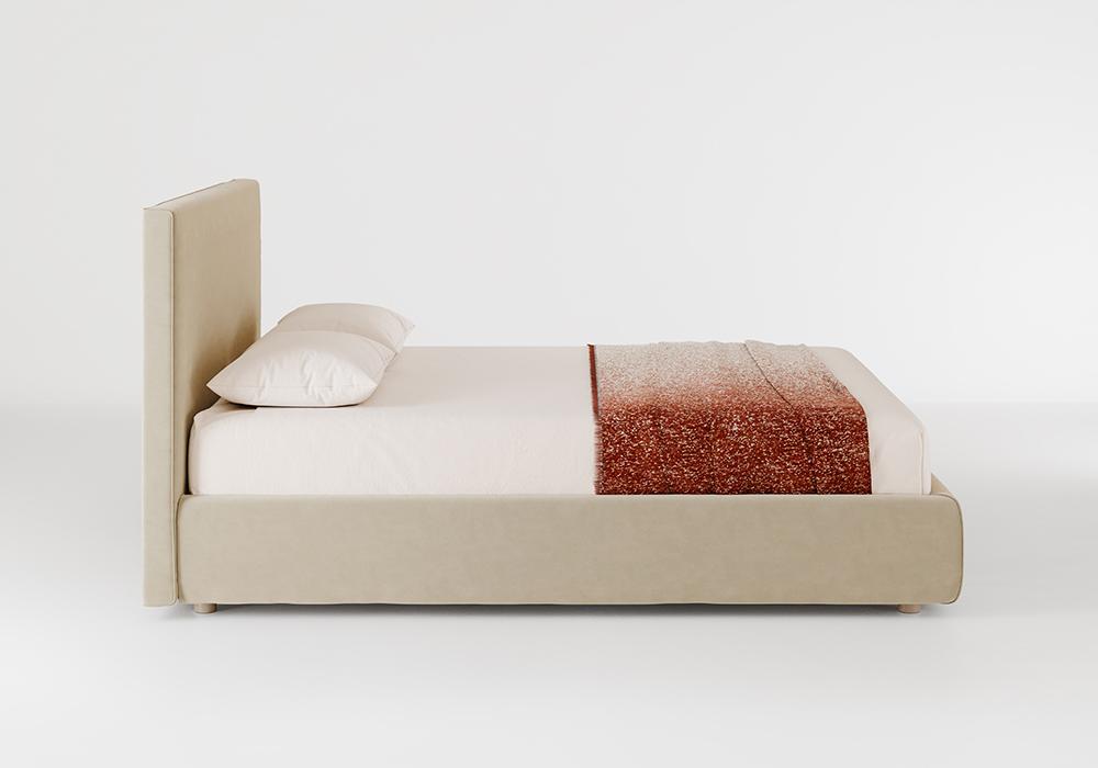 BOLZAN letto matrimoniale METROPOLITAN per materasso 160 x 200 cm con basamento H 27 cm e box contenitore