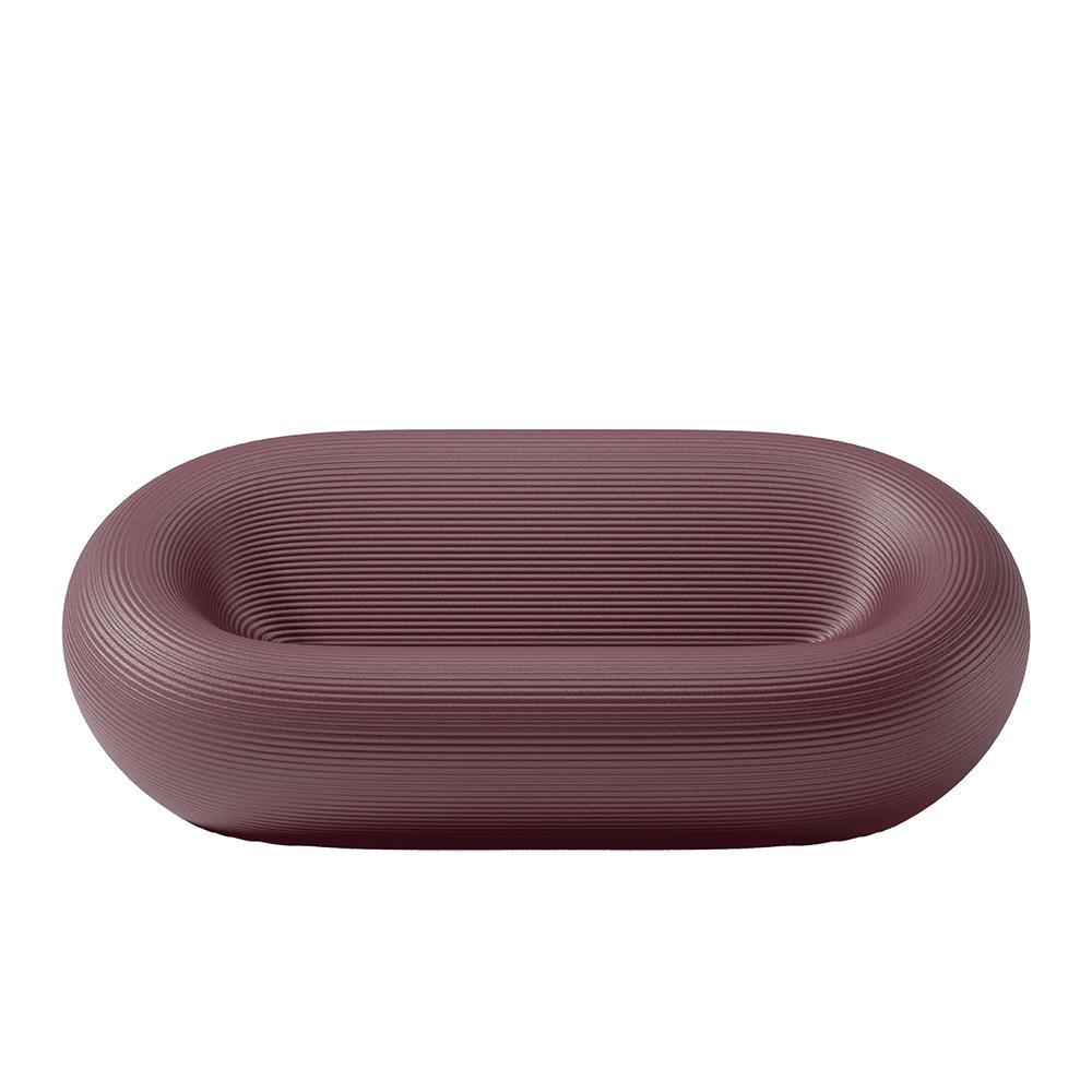 QEEBOO set divano + 2 poltrone + tavolino NAMI Indian red, polietilene