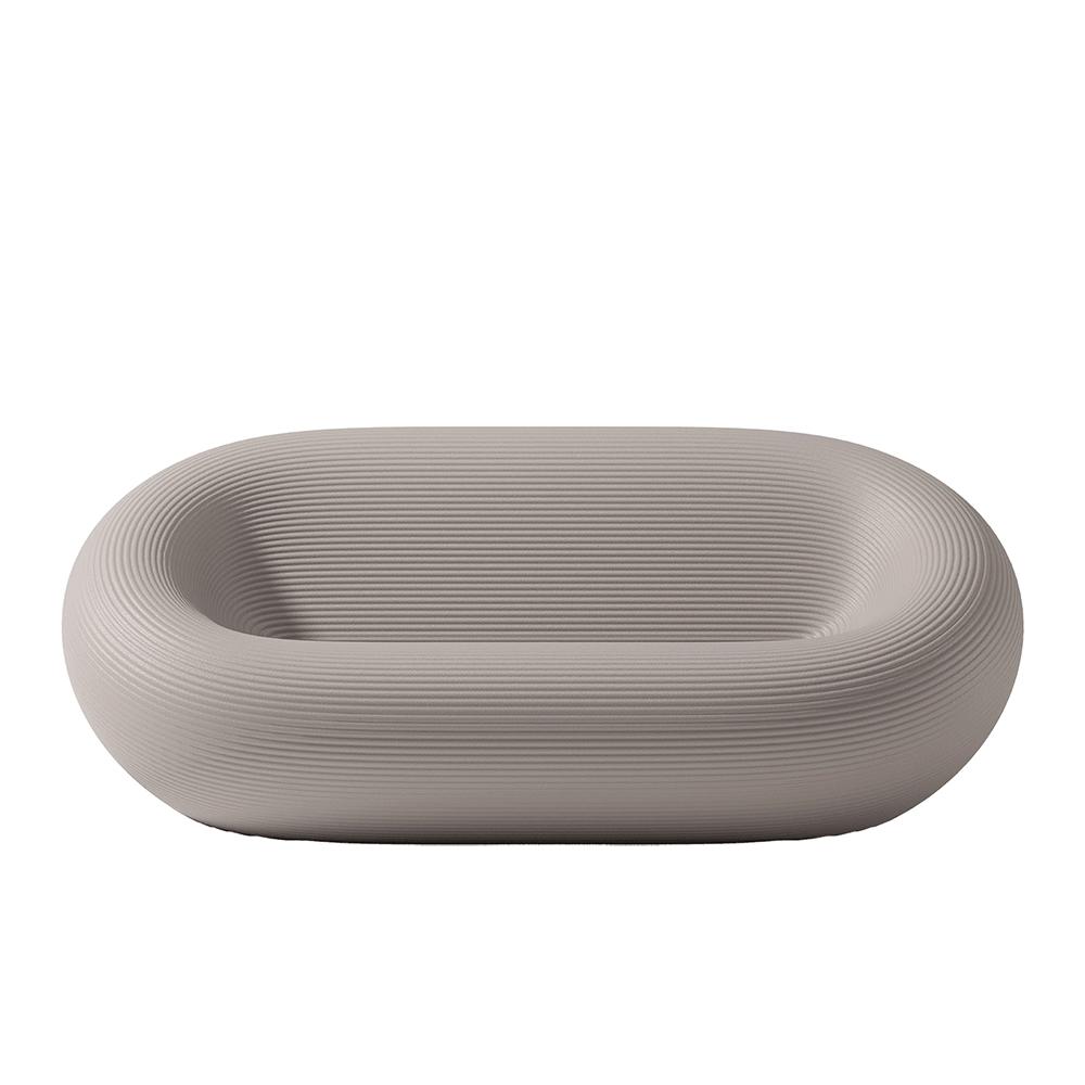 QEEBOO set divano + 2 poltrone + tavolino NAMI Dove grey, polietilene