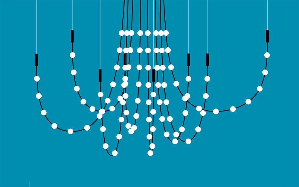 MARTINELLI LUCE lampe à suspension MULTIDOT composition 1