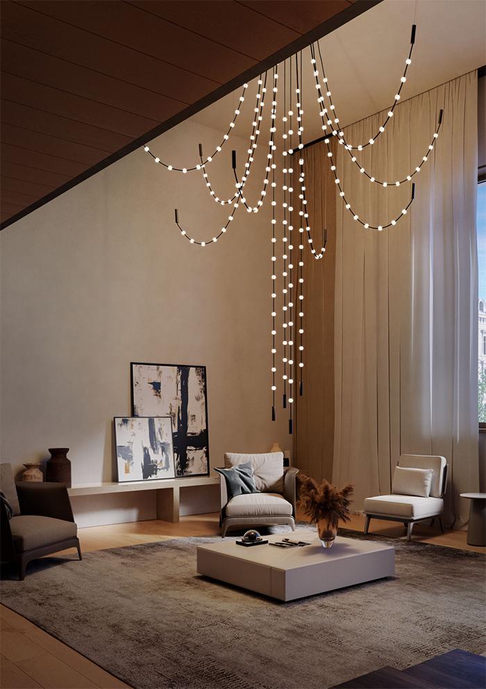 MARTINELLI LUCE lampe à suspension MULTIDOT composition 1