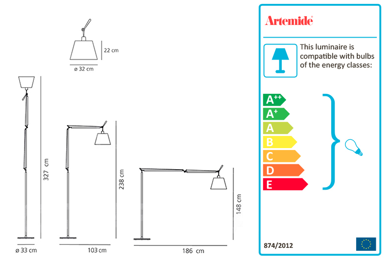 Artemide Tolomeo Mega terra