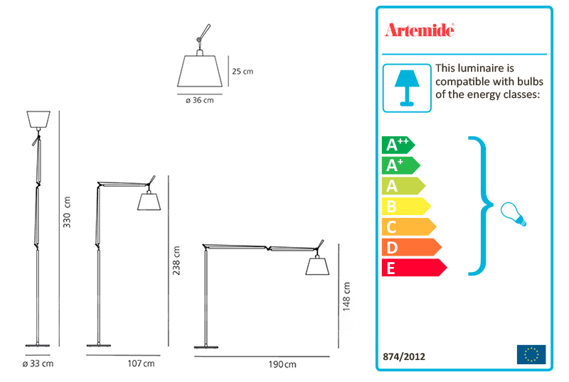 Artemide Tolomeo Mega terra