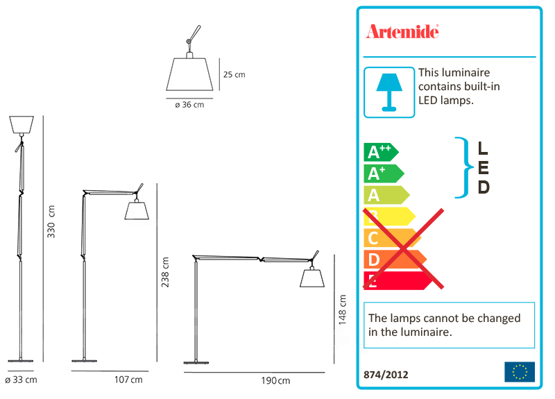 Artemide Tolomeo Mega terra