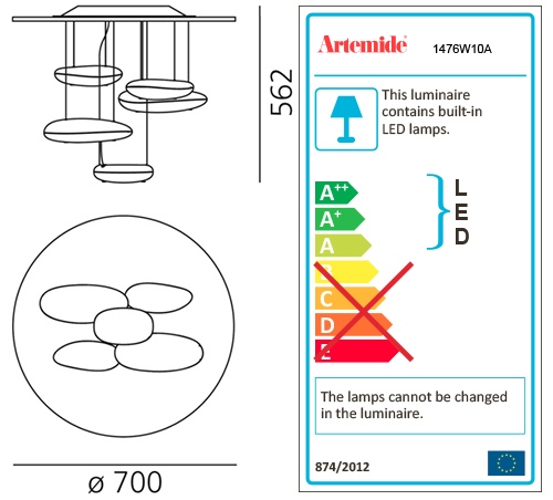 ARTEMIDE MERCURY MINI LED CEILING