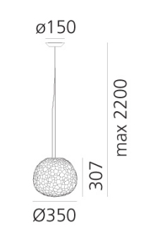 ARTEMIDE METEORITE 35 SUSPENSION