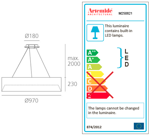 ARTEMIDE TAGORA SOSPENSIONE 970