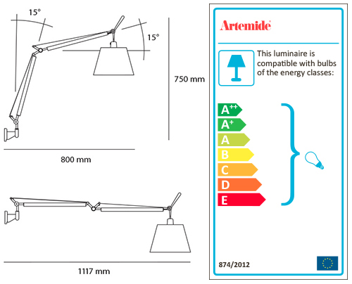 ARTEMIDE TOLOMEO BASCULANTE WALL