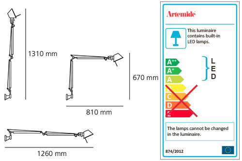 ARTEMIDE TOLOMEO LED WALL