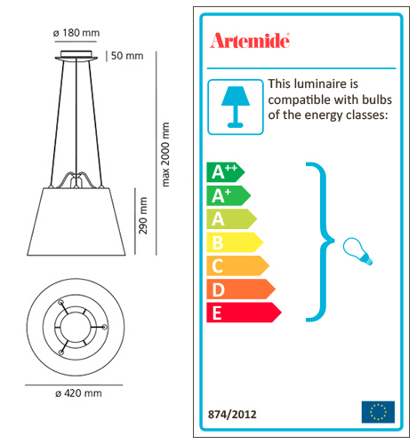 ARTEMIDE TOLOMEO MEGA SUSPENSION