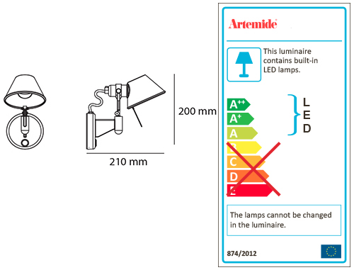 Artemide Lampada Tolomeo Micro Faretto LED parete Artemide a 204,01 €  vendita online al miglior prezzo - LampCommerce