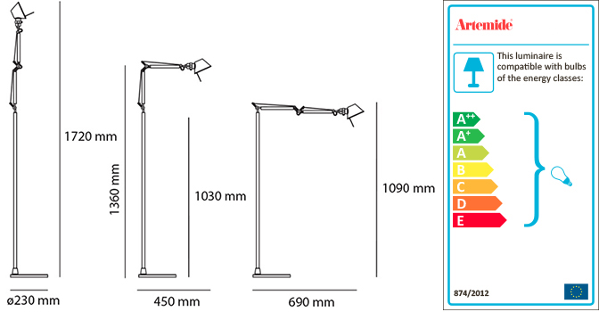 ARTEMIDE TOLOMEO MICRO FLOOR