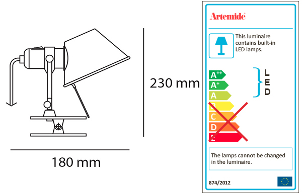 ARTEMIDE TOLOMEO PINZA LED