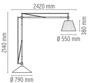 Flos Superarchimoon sizes