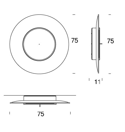 FONTANA ARTE wall lamp LUNAIRE LED 