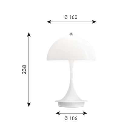 Louis Poulsen Panthella tavolo sizes