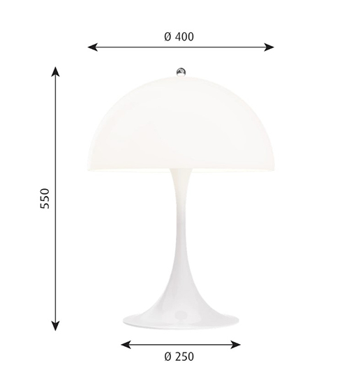 Louis Poulsen Panthella tavolo sizes